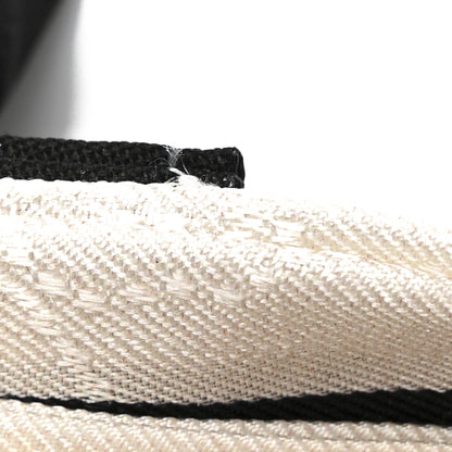 Chanel Silk Hair Tie Black Ivory 4 of 4