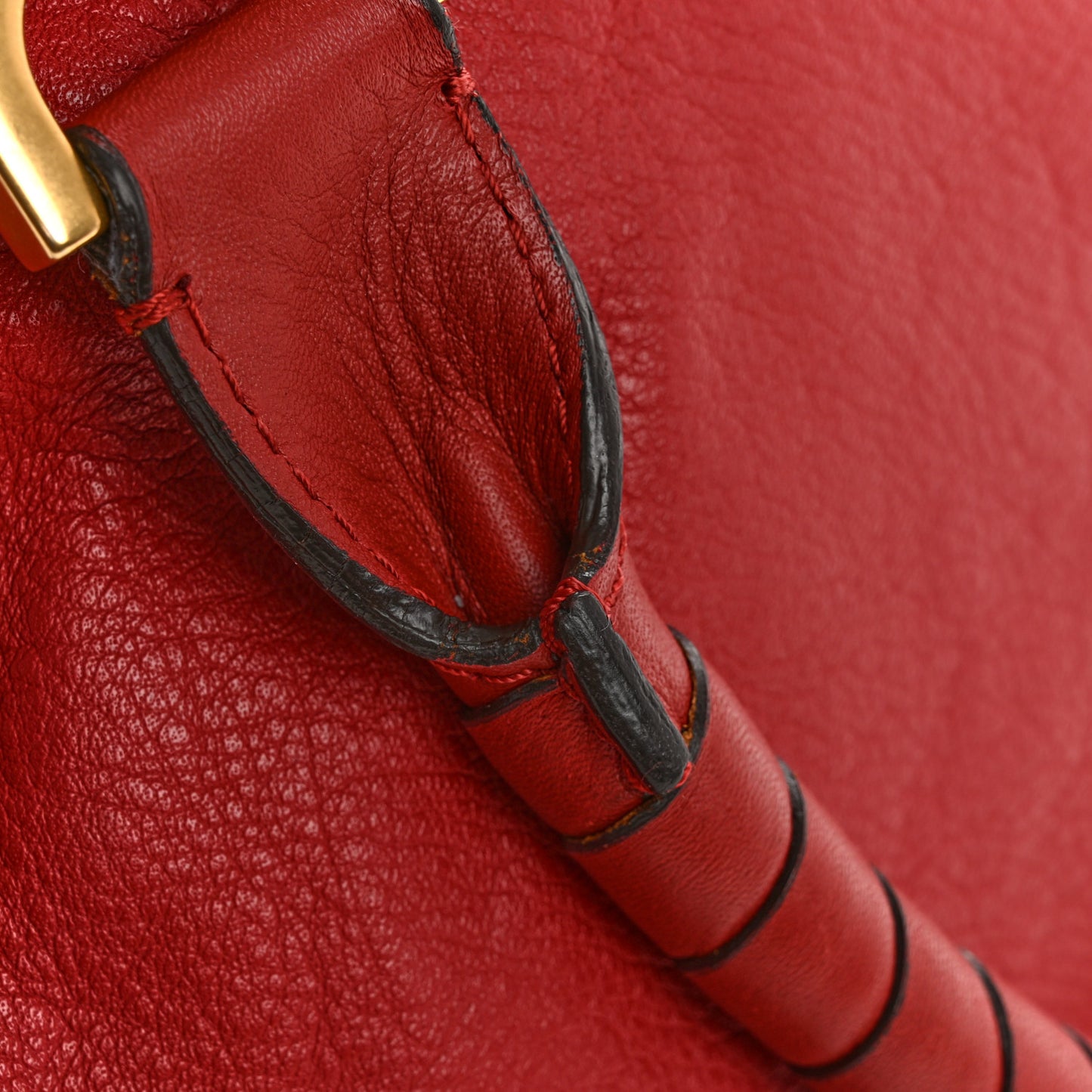 Calfskin Medium Marcie Satchel Ruby