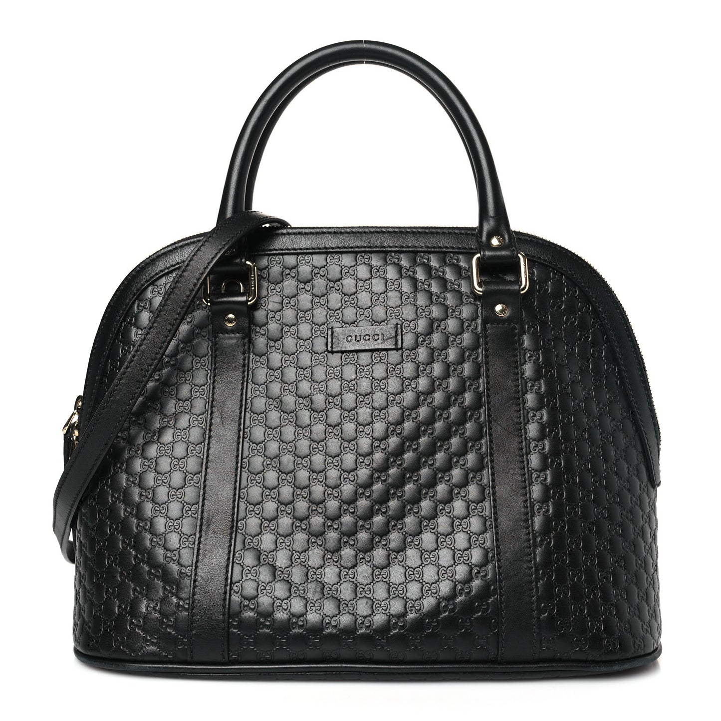 Microguccissima Medium Dome Bag Black