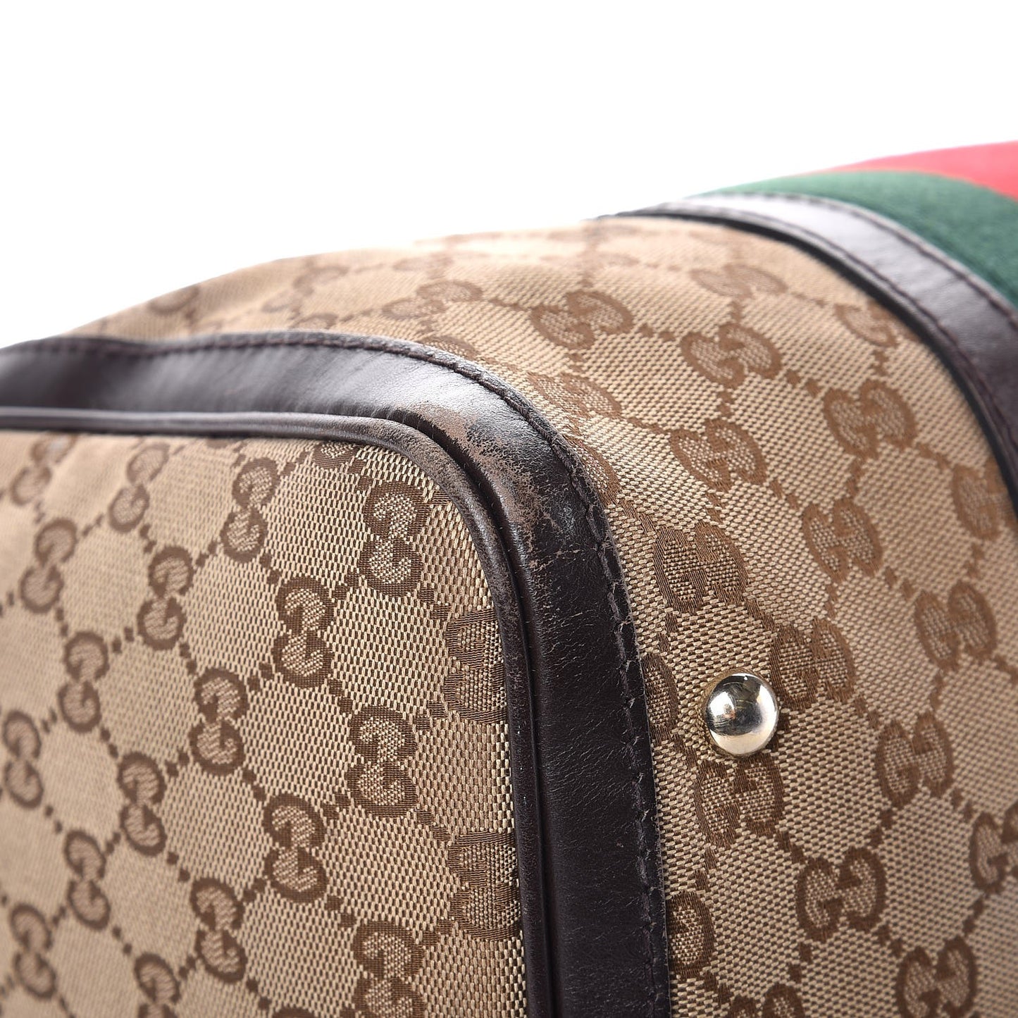 Monogram Vintage Web Medium Boston Dark Brown