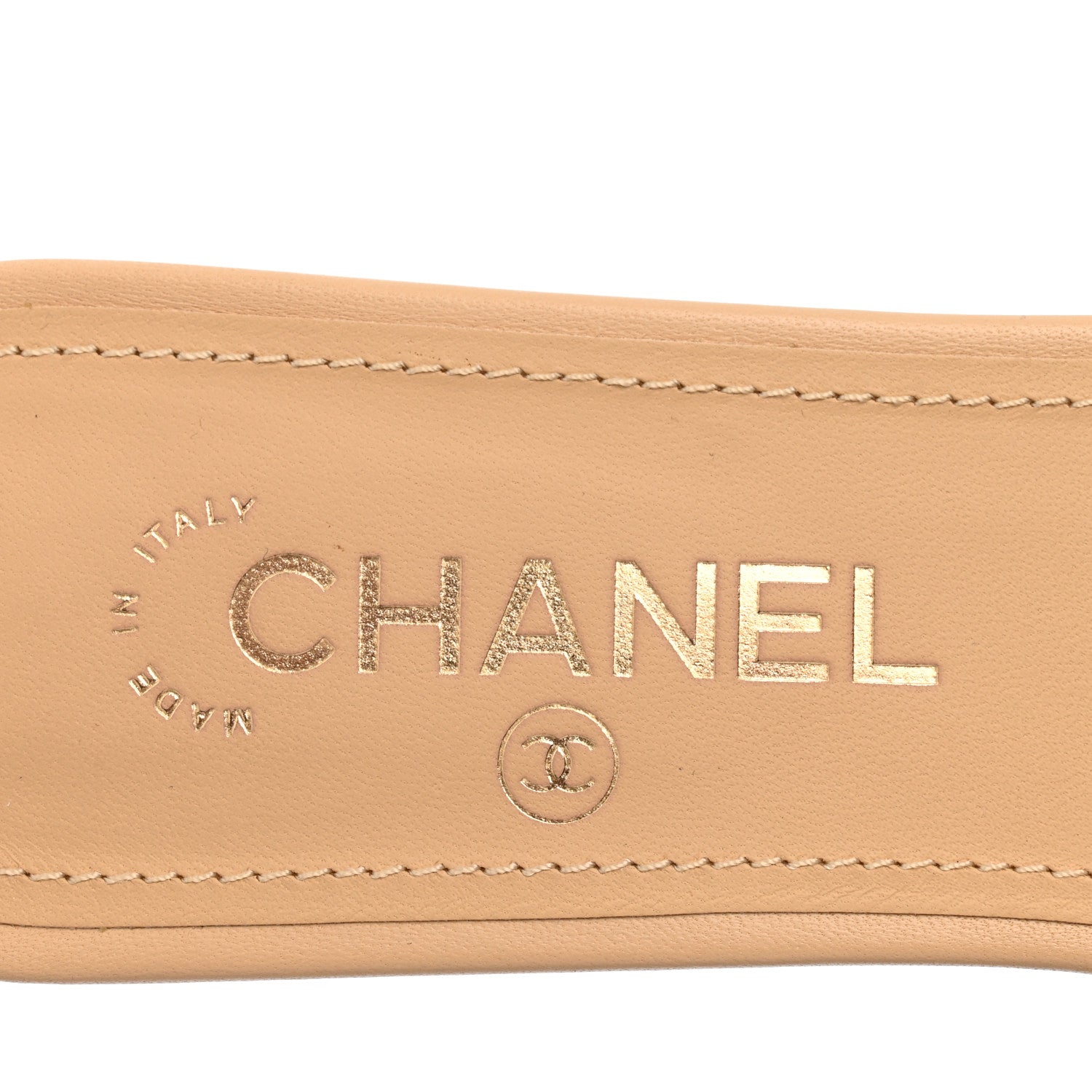 Chanel Lambskin Pearl CC Sandals 39 Black 8 of 10