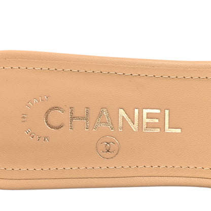 Chanel Lambskin Pearl CC Sandals 39 Black 8 of 10