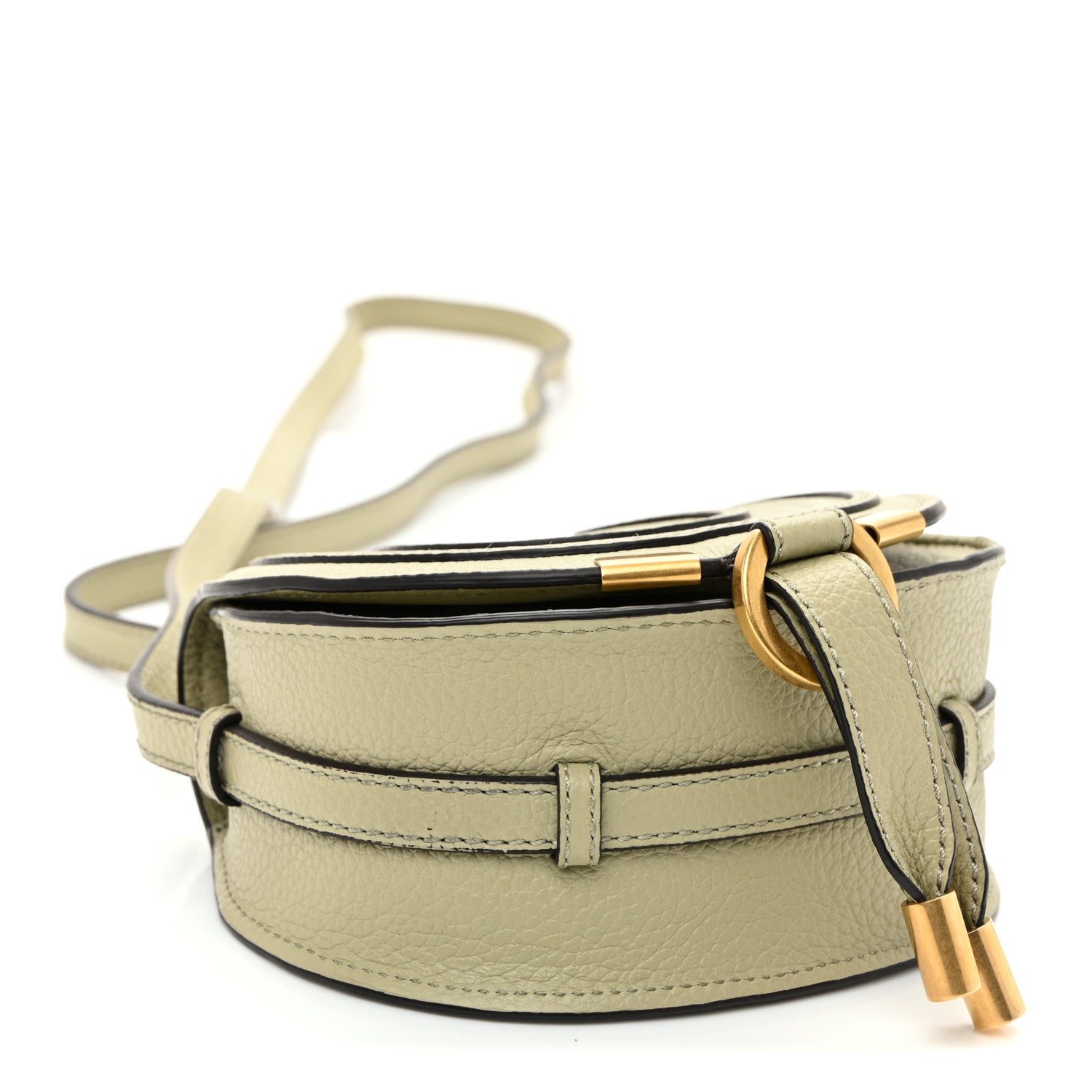 Chloe Calfskin Nano Marcie Saddle Bag Aloe Green 4 of 9