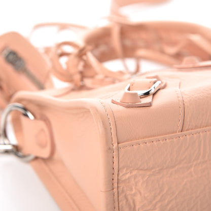 Balenciaga Matte Goatskin Rubber Covered Classic Hardware Mini City Rose Poudre 10 of 13