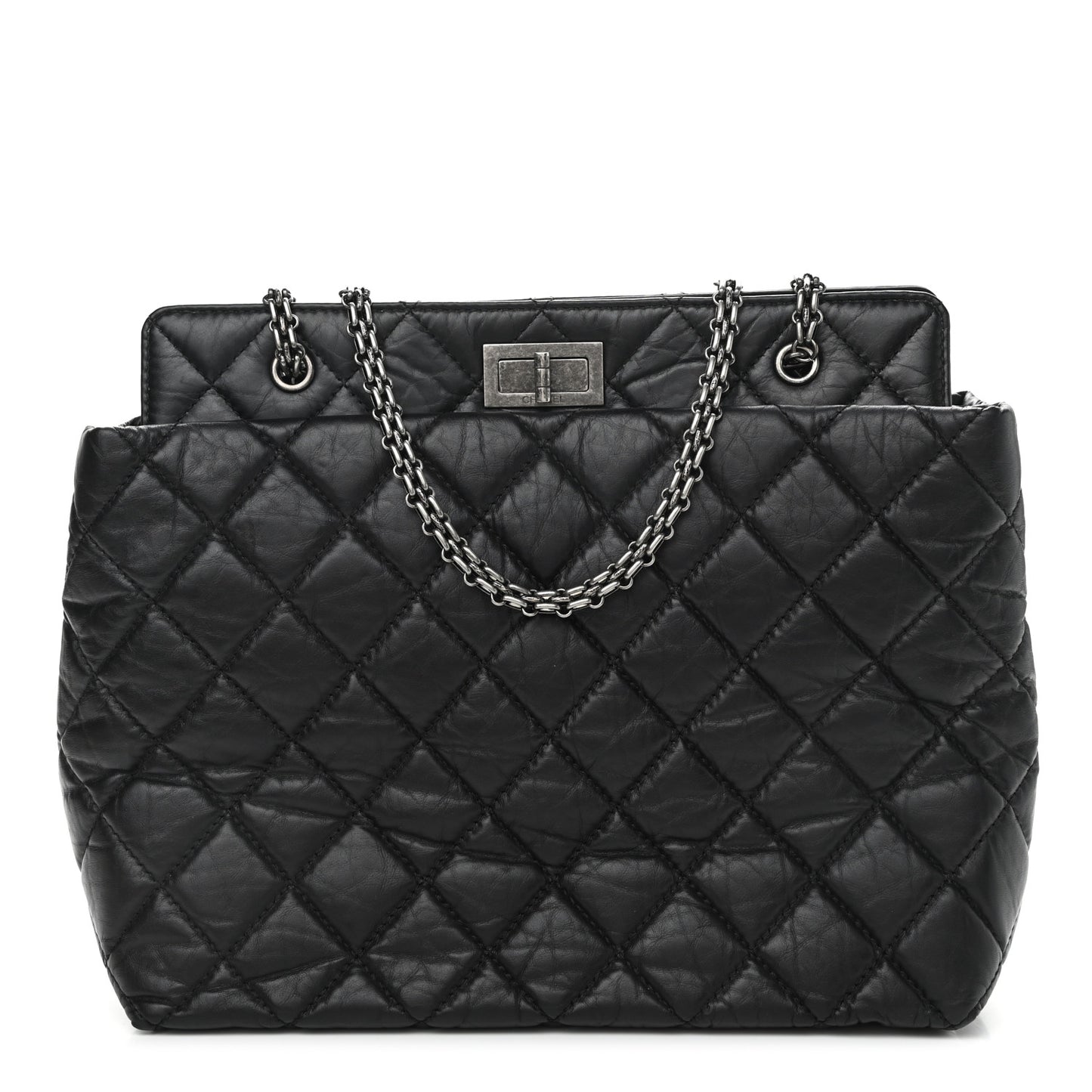 Aged Calfskin Reissue 2.55 Tote Black