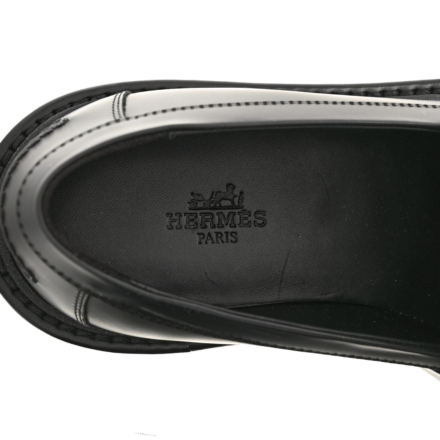 Calfskin Womens Icone Loafers 37 Black