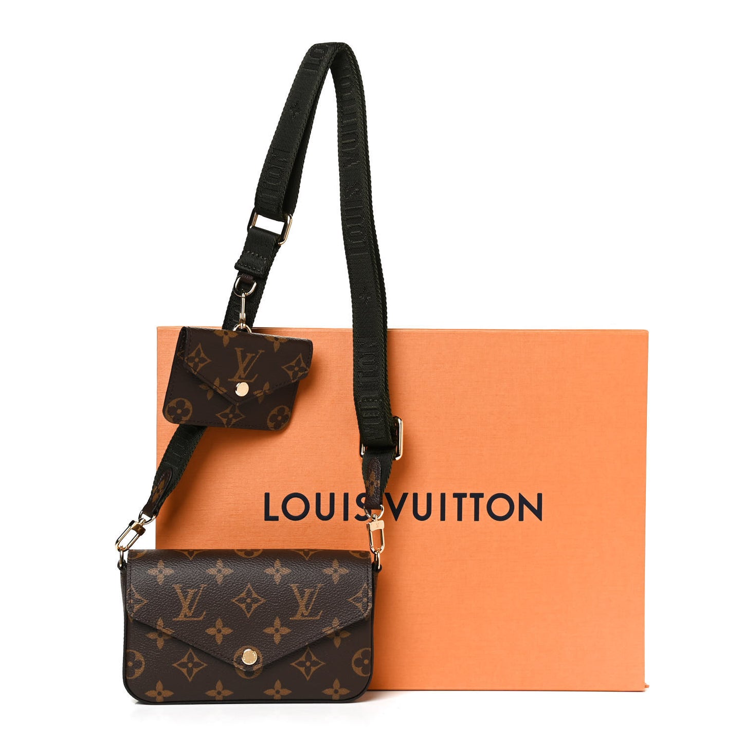 Monogram Felicie Strap & Go Kaki