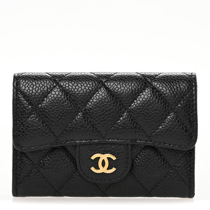 Chanel Caviar Quilted Flap Card Holder Black 1 of 11