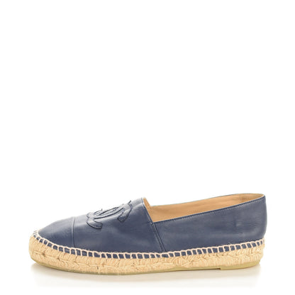 Chanel Lambskin CC Espadrilles 39 Dark Navy 1 of 10