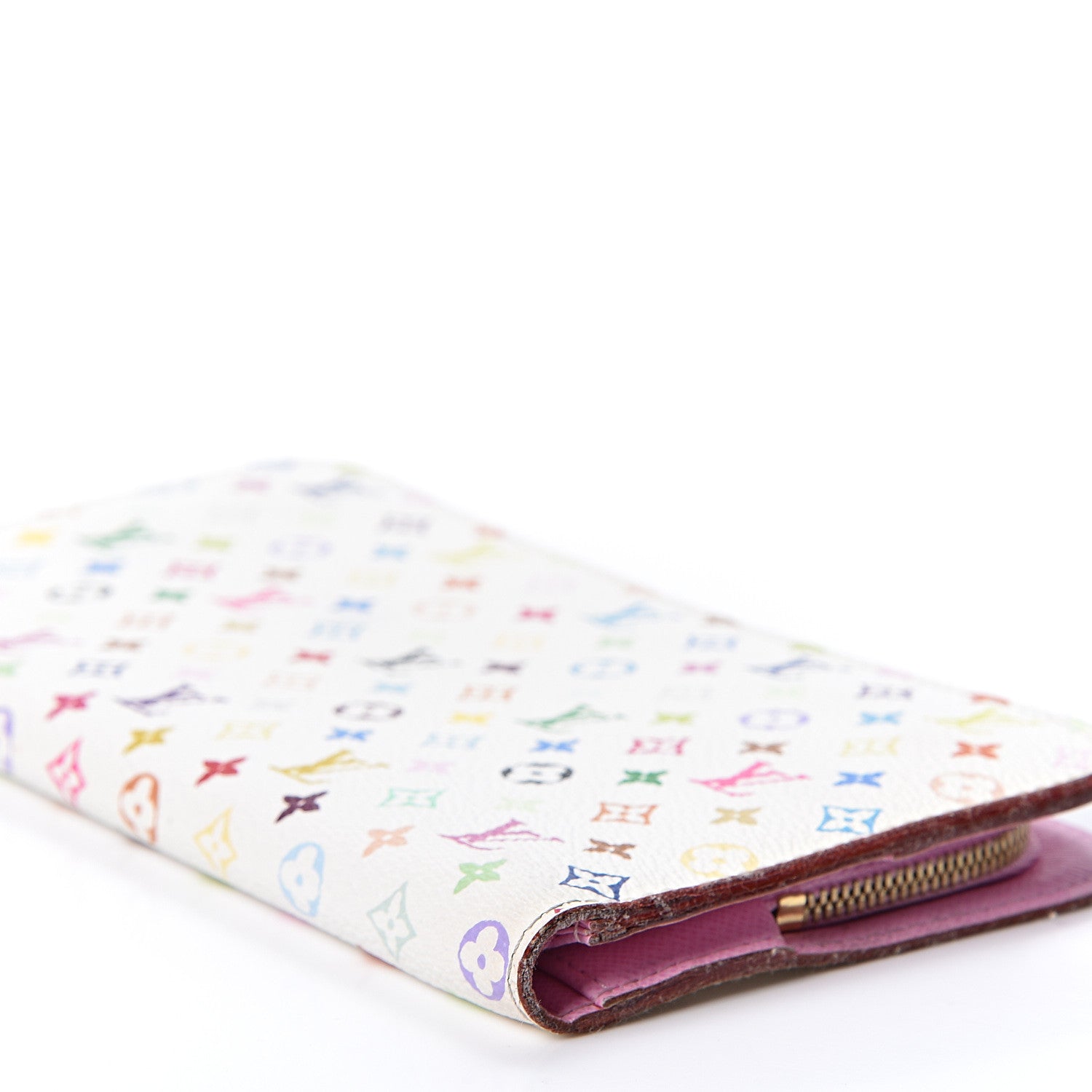 Louis Vuitton Monogram Multicolor Insolite Wallet White Litchi 7 of 10