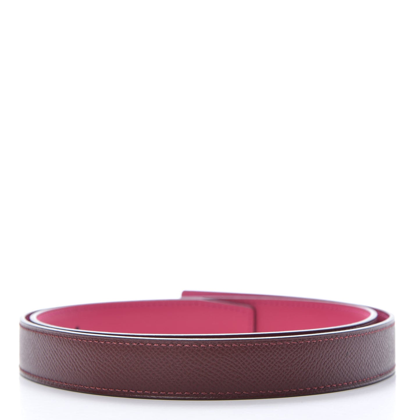 Swift Epsom 24mm Belt Strap 90 Rose Mexico Rouge H