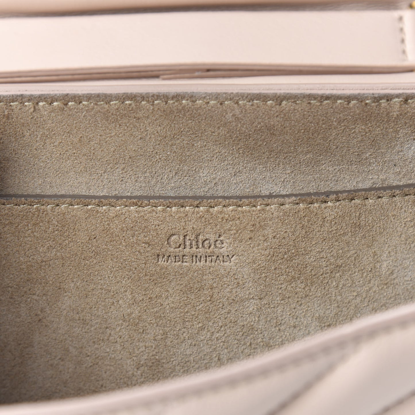 Calfskin Quilted Mini Drew Bijou Shoulder Bag Cement Pink