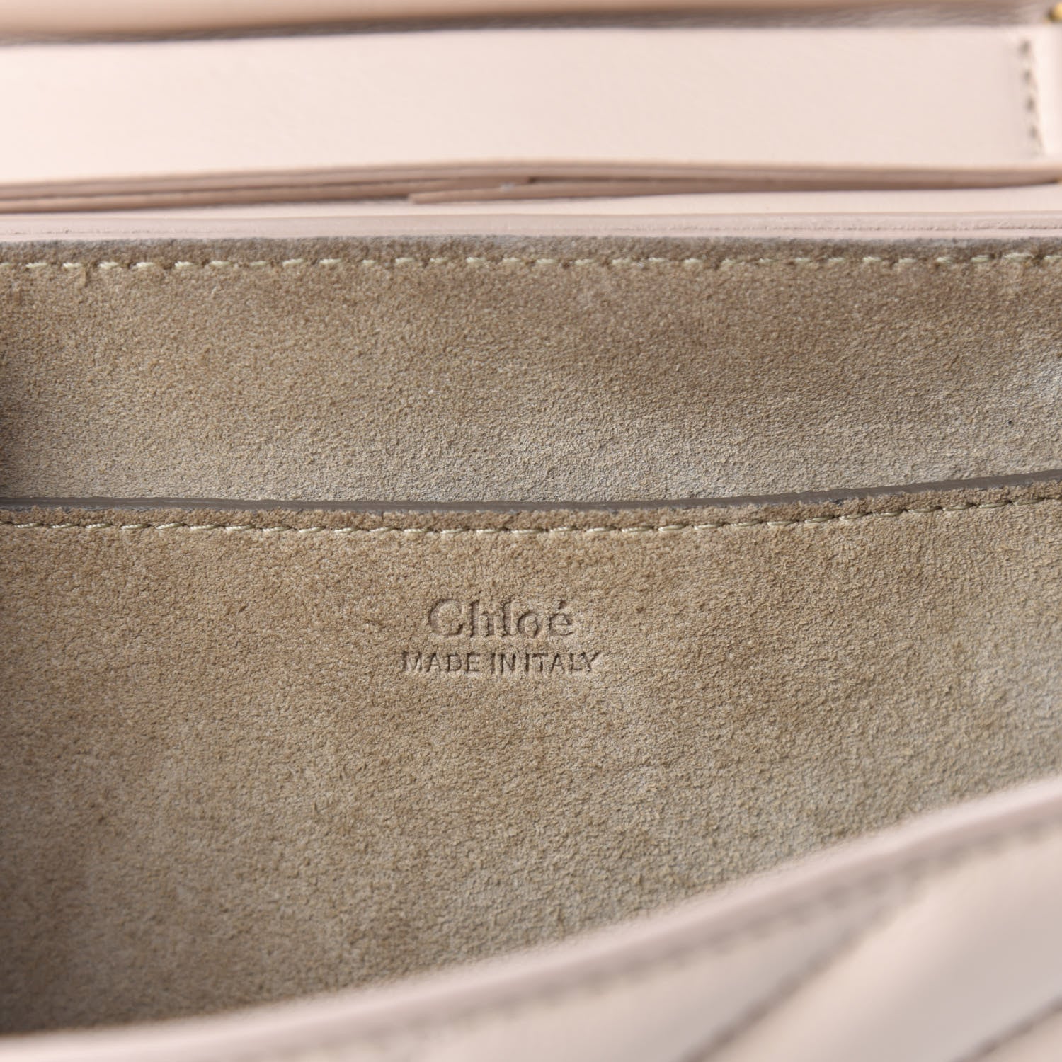 Chloe Calfskin Quilted Mini Drew Bijou Shoulder Bag Cement Pink 9 of 11