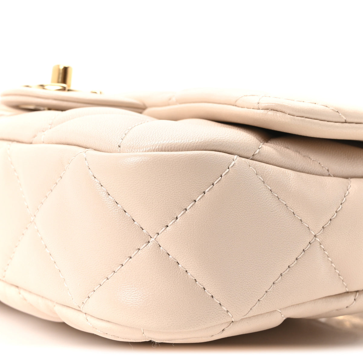 Lambskin Quilted Small CC Funky Town Flap Beige