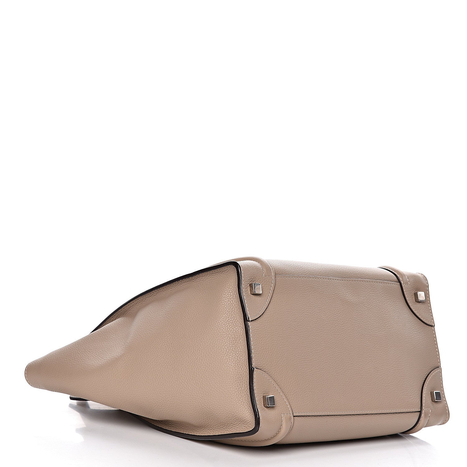Celine Drummed Calfskin Mini Luggage Dune 4 of 11