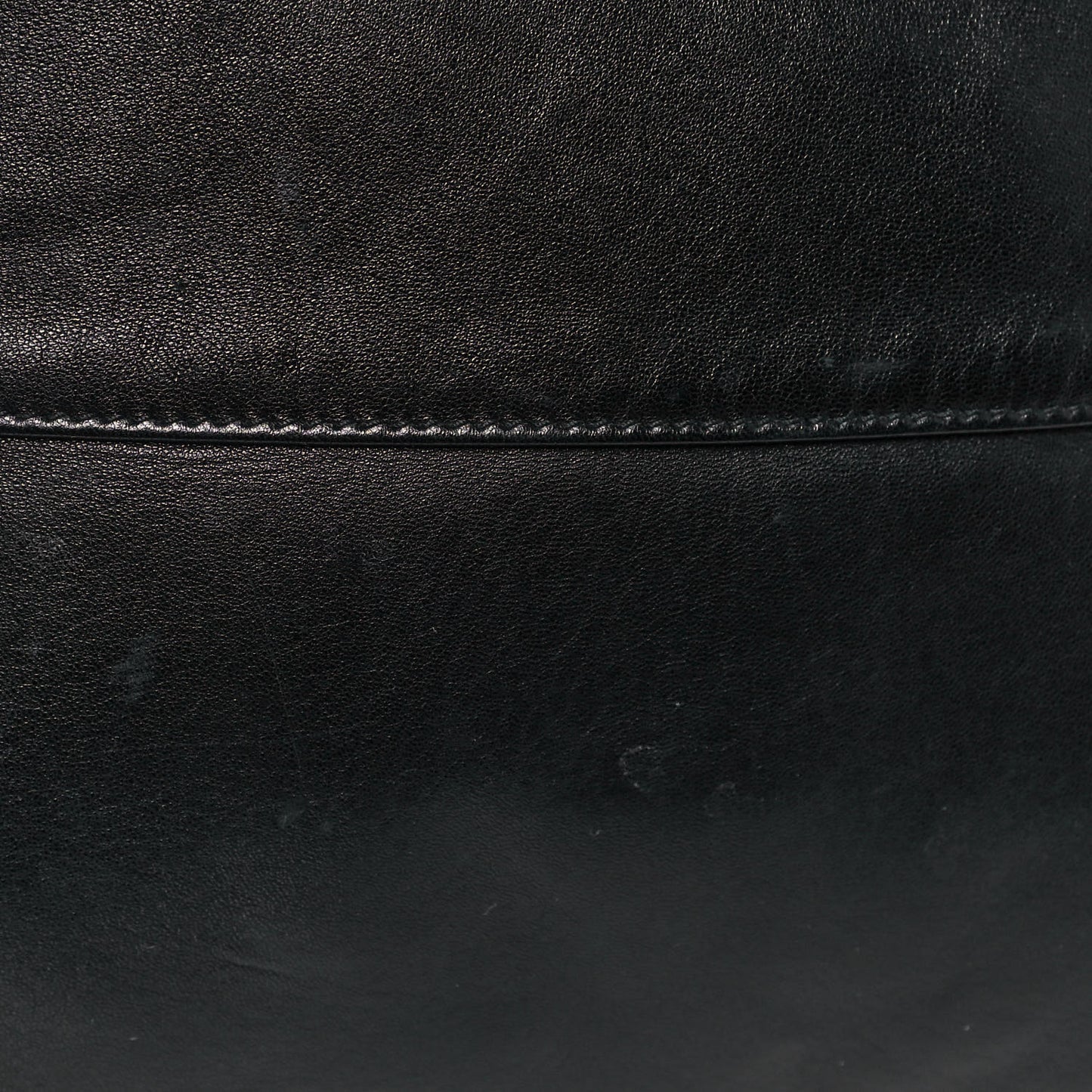 Lambskin Teddy Drawstring Bag Black