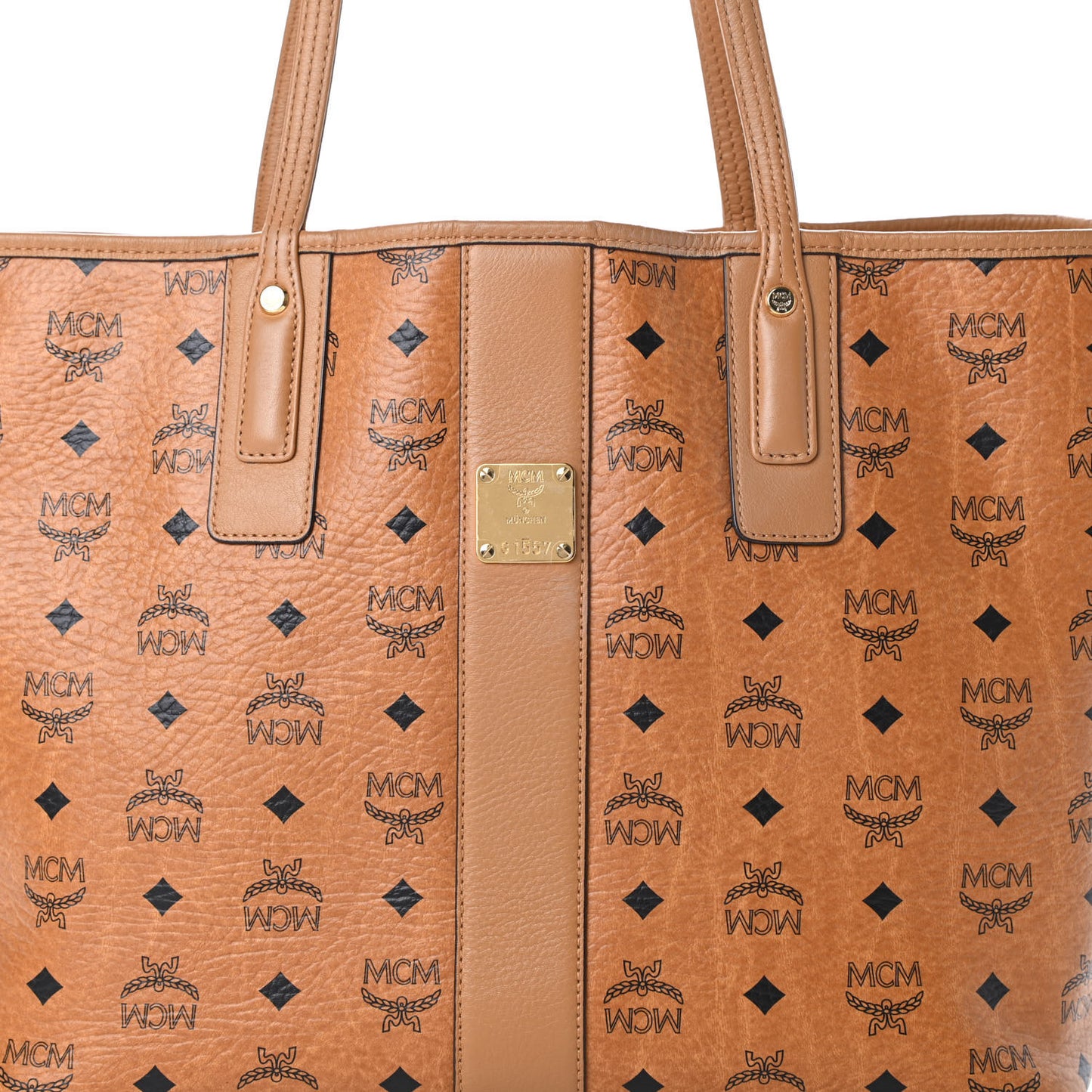 Visetos Medium Liz Reversible Shopper Tote Cognac