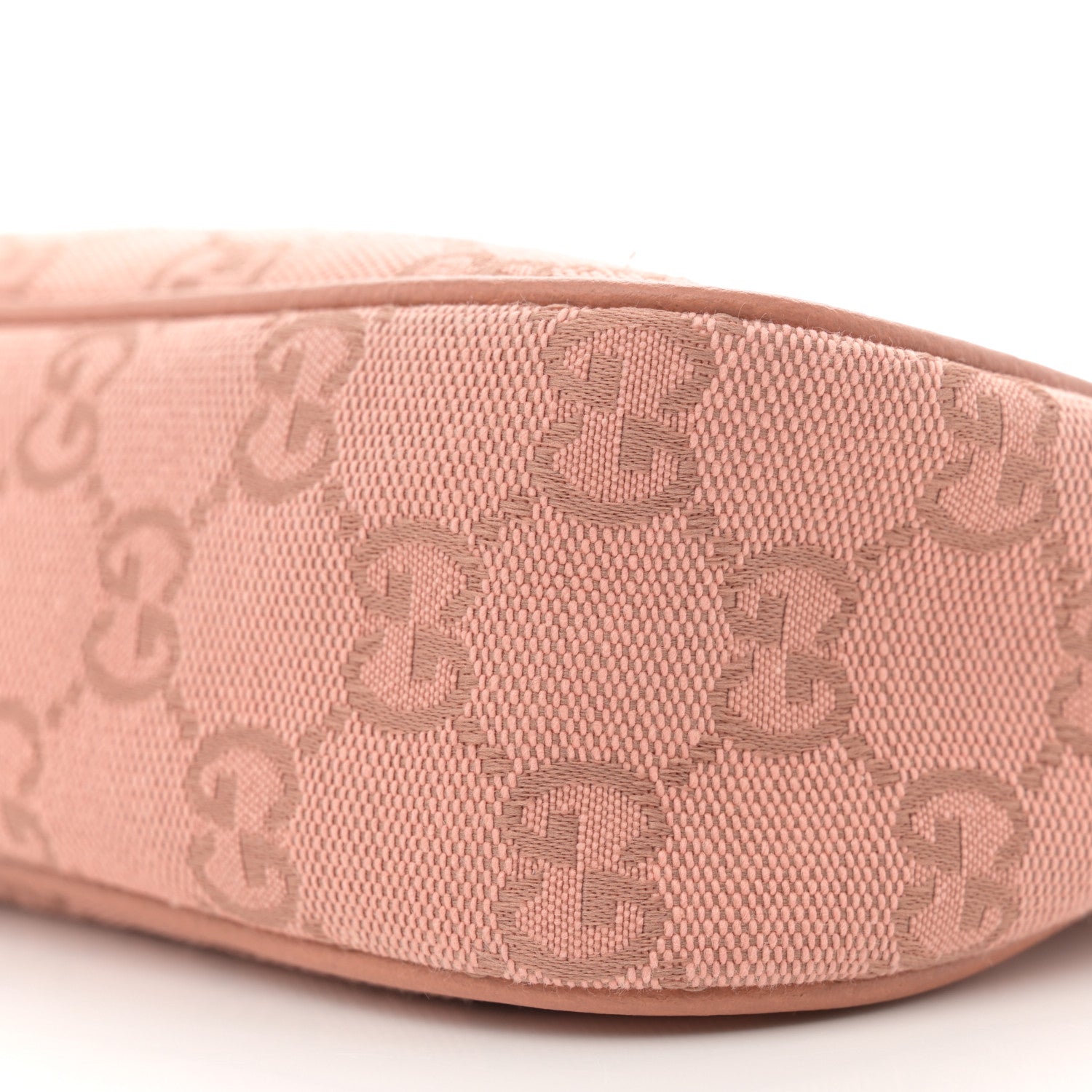Gucci Monogram Textured Dollar Calfskin Small Ophidia Hobo Cloche Rose Pink 10 of 12