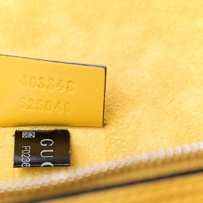 Gucci GG Supreme Monogram Crystal Bow Embroidered Medium Dionysus Shoulder Bag Yellow 6 of 10