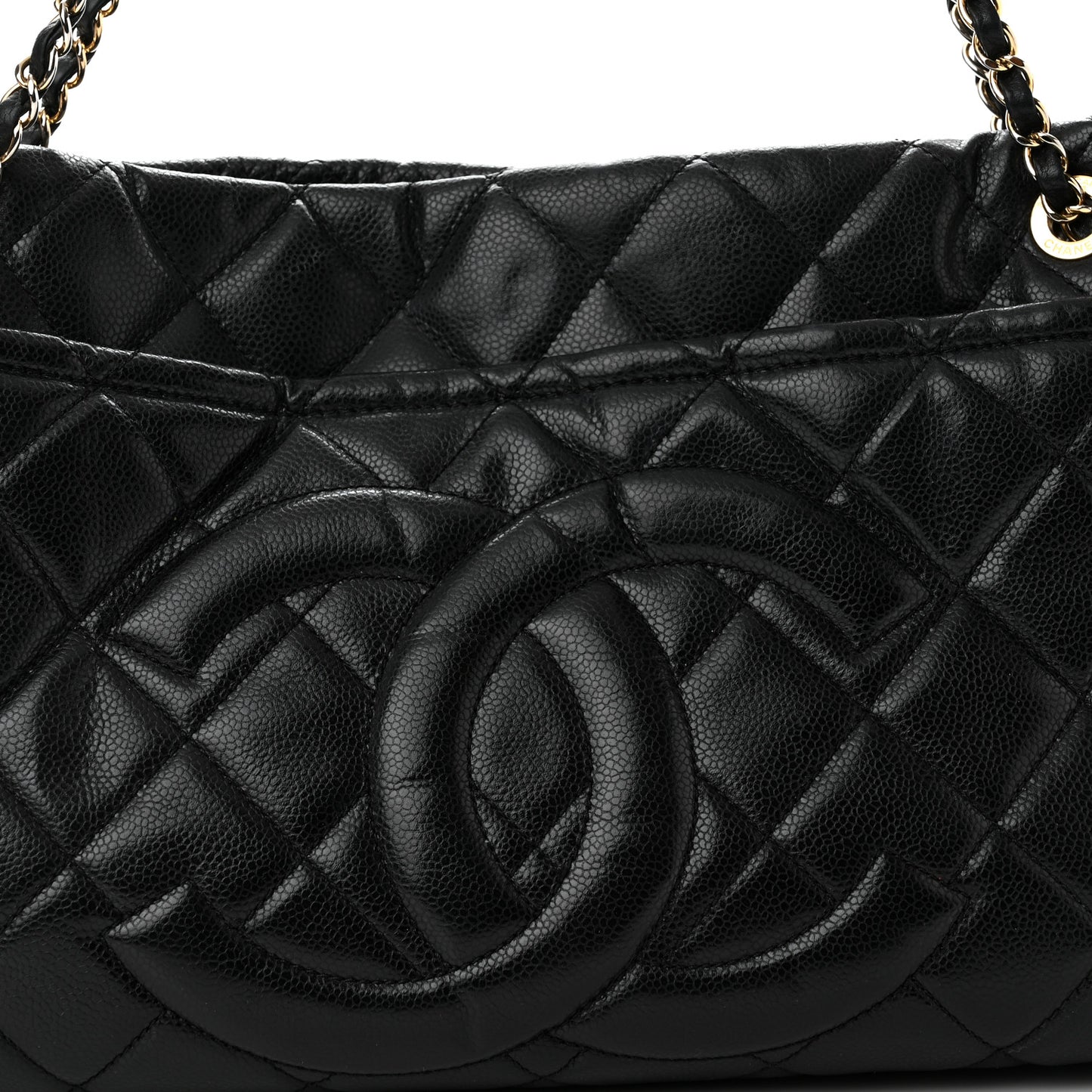 Caviar Quilted Timeless CC Soft Tote Black