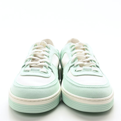 Chanel Cotton Sneakers 40.5 Light Turquoise White 3 of 9