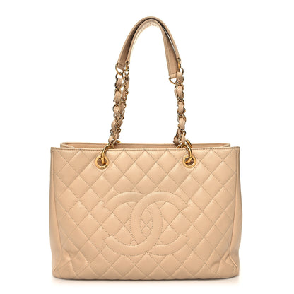 Chanel Caviar Quilted Grand Shopping Tote GST Beige Clair 1 of 16
