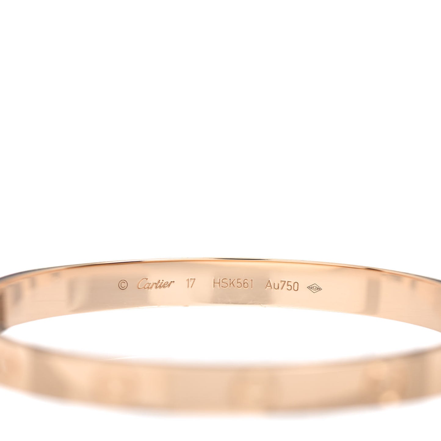 18K Yellow Gold LOVE Bracelet 17