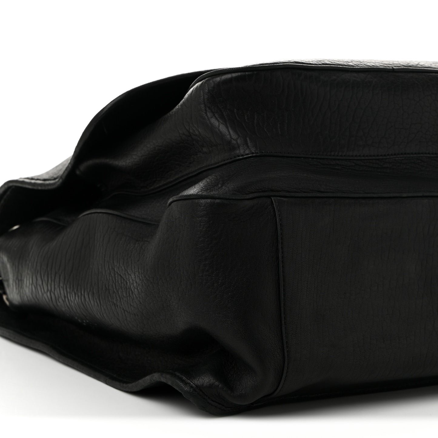 Grained Lambskin Monogram Oversized Niki Chain Satchel Black