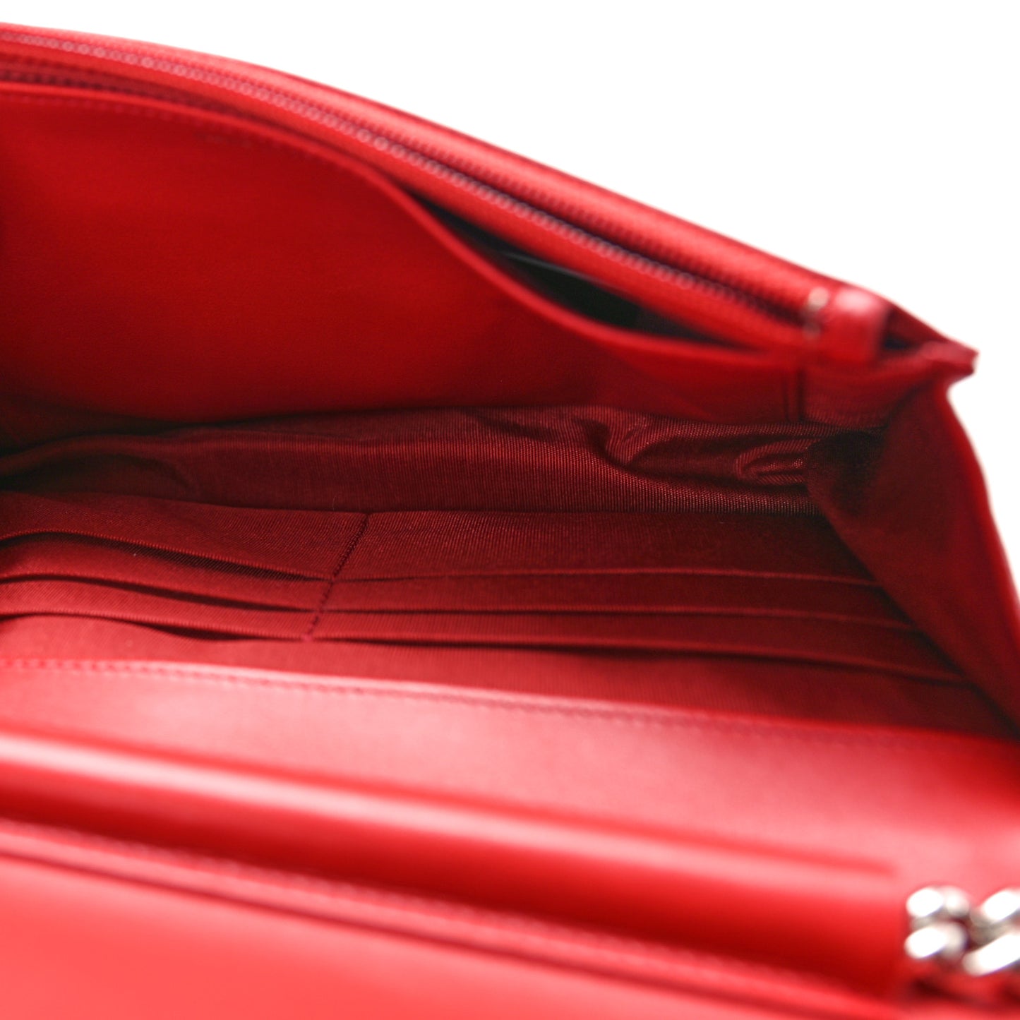 Caviar Quilted Boy Wallet On Chain WOC Red