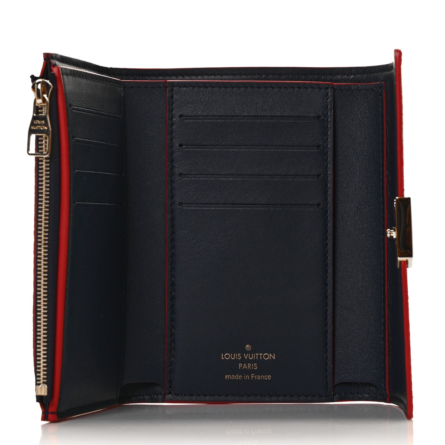 Louis Vuitton Taurillon Capucines Compact Wallet Marine Rouge 5 of 9