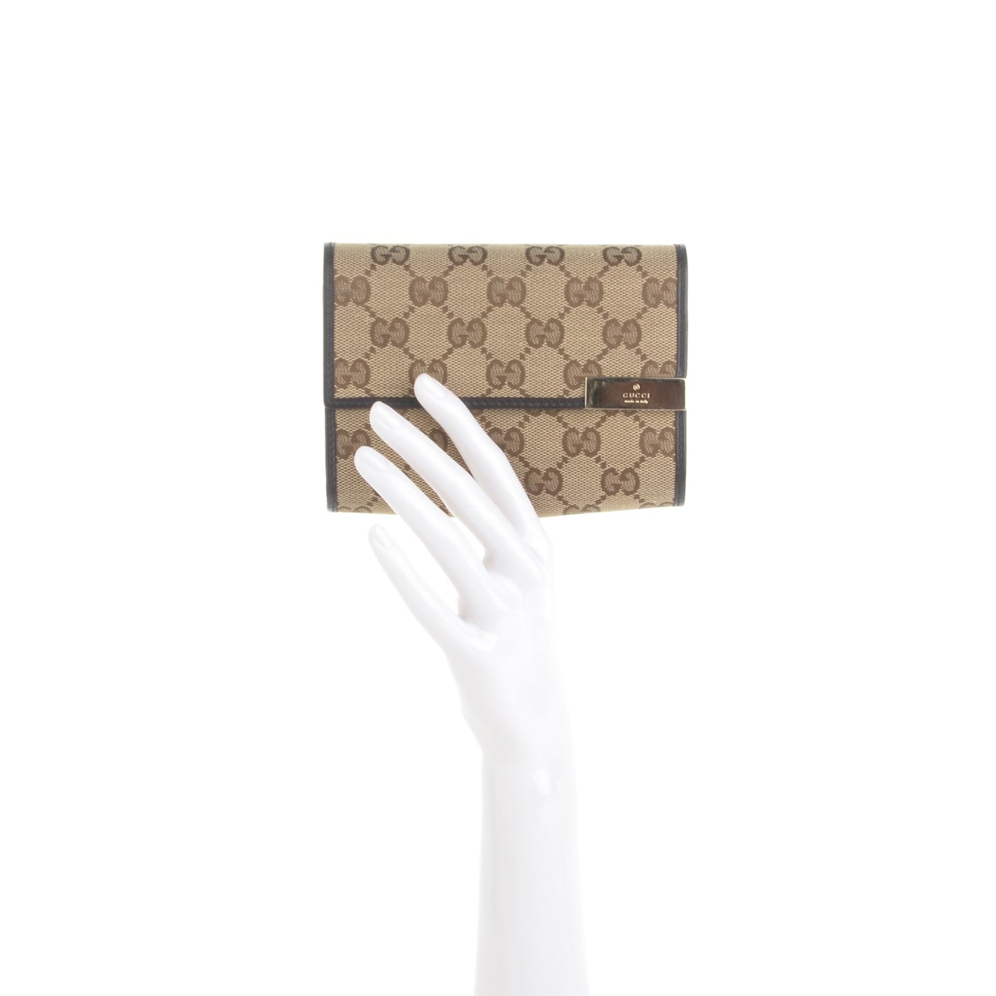 Monogram Compact Trademark Wallet Dark Brown