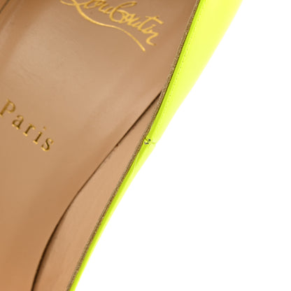 Christian Louboutin Matte Calfskin Jazz Calf Fluo So Kate 120 Pumps 40 Jaune White 9 of 13
