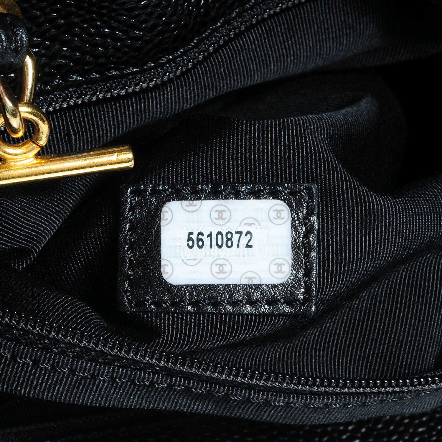 Chanel Caviar Large CC Shoulder Bag Black 7 of 7