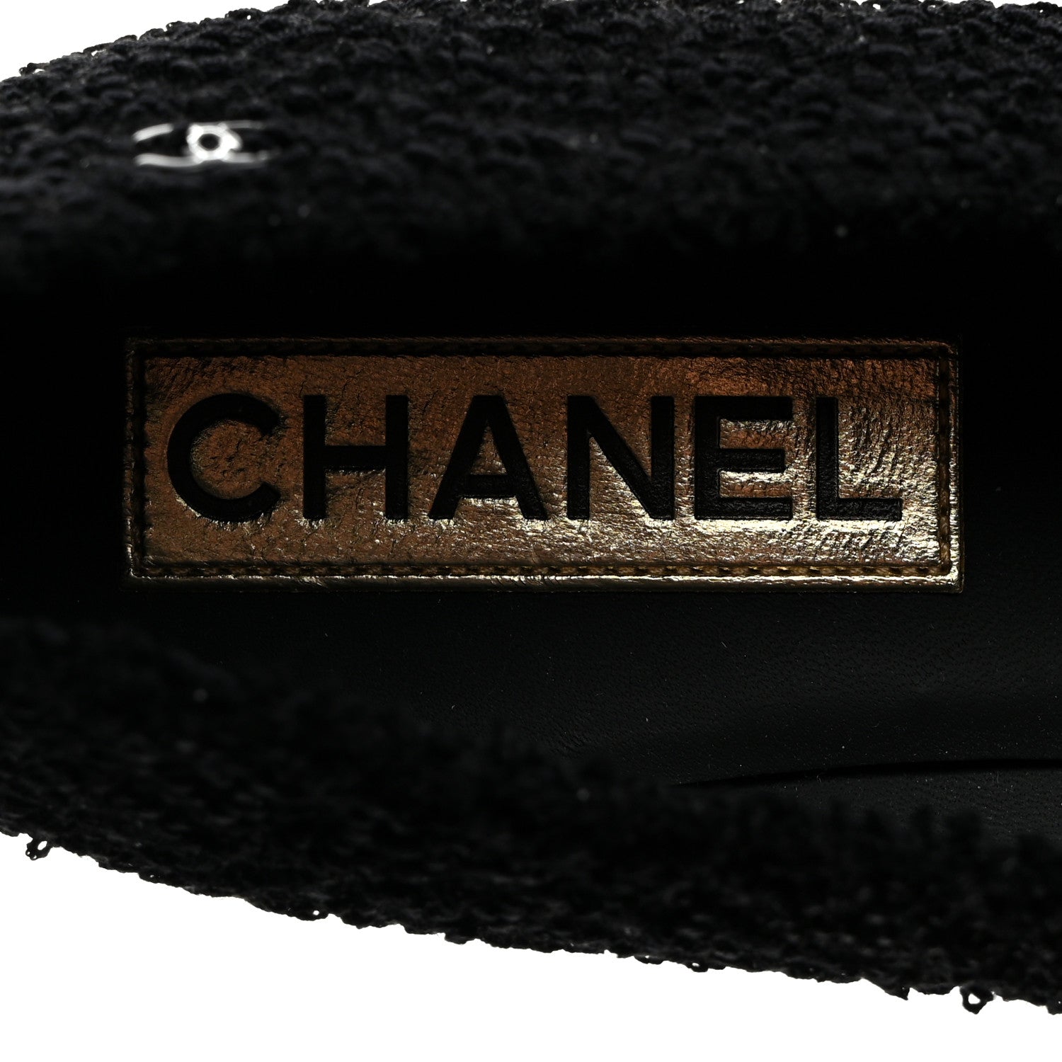 Chanel Tweed Patent Calfskin Pumps 37.5 Black 6 of 8