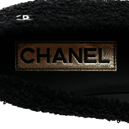Chanel Tweed Patent Calfskin Pumps 37.5 Black 6 of 8