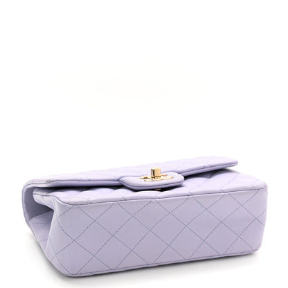 Chanel Lambskin Quilted Mini Top Handle Rectangular Flap Light Purple 4 of 10