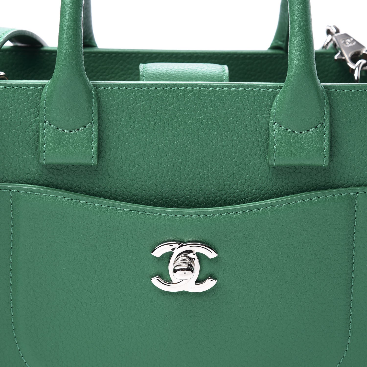 Chanel Grained Calfskin Mini Neo Executive Shopper Tote Green 12 of 13