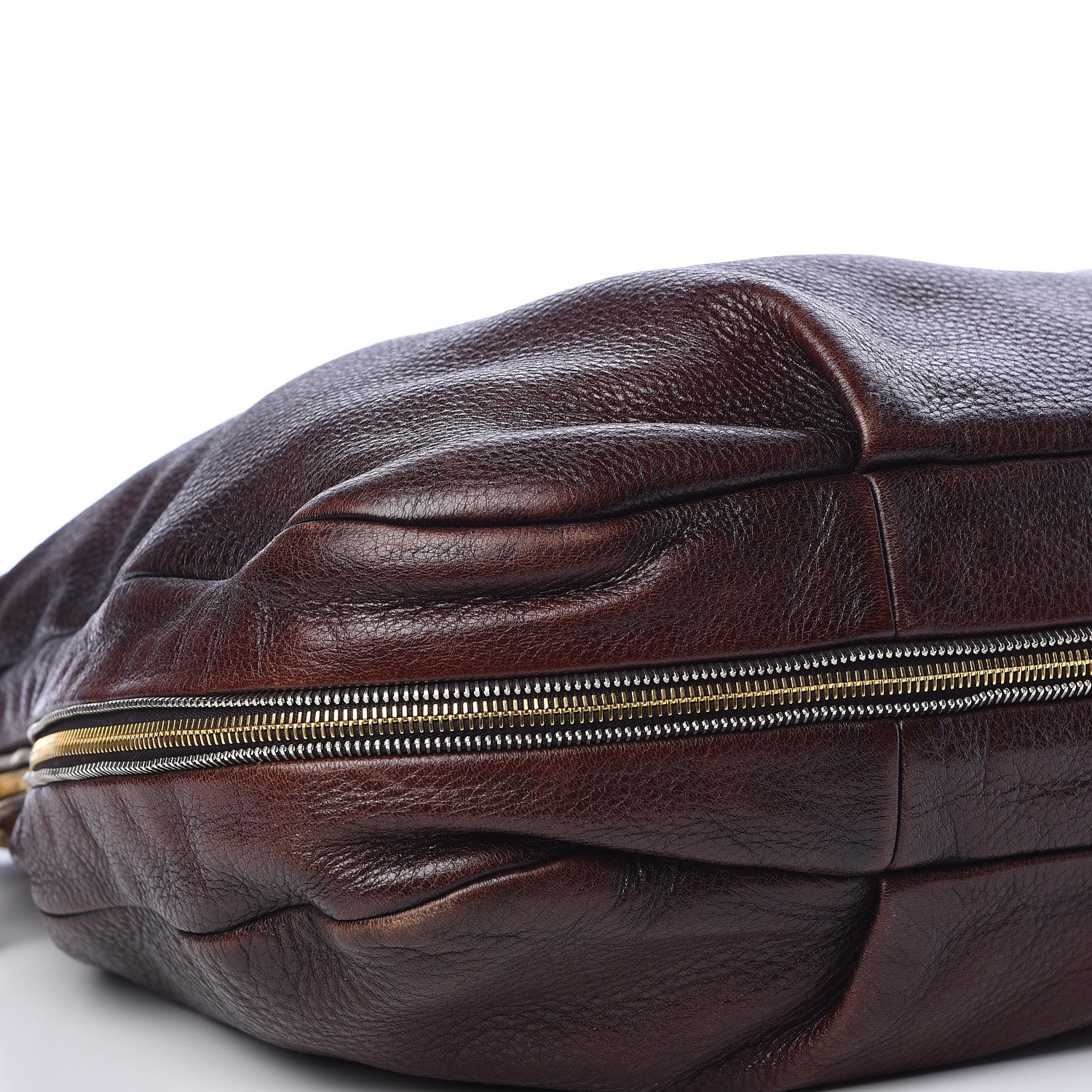 Prada Vitello Daino Zip Hobo Bruciato 13 of 17