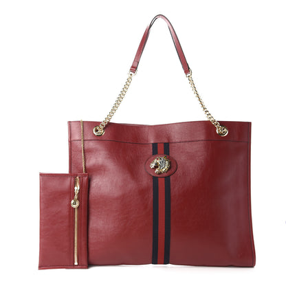 Gucci Calfskin Large Rajah Chain Tote Romantic Cherry 1 of 10