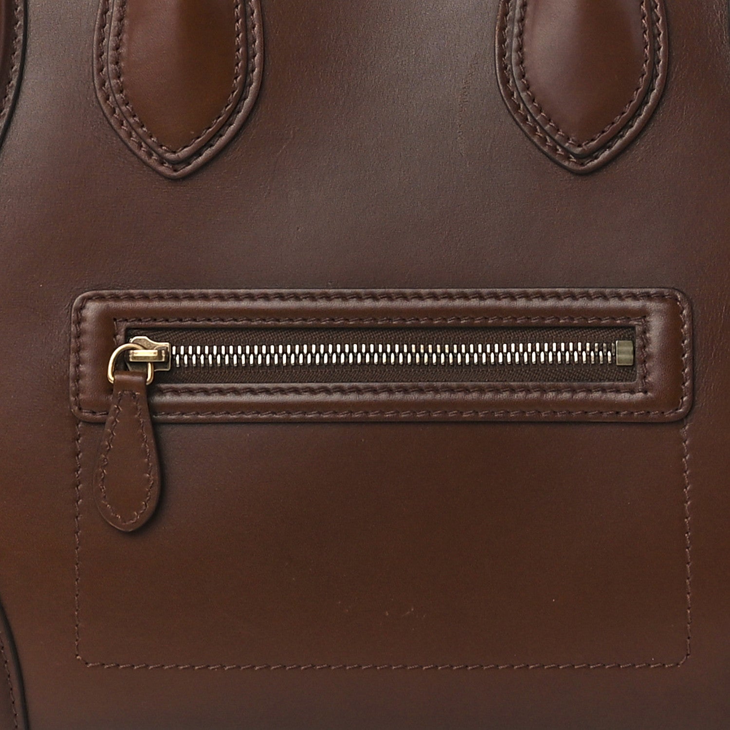 Celine Smooth Calfskin Mini Luggage Caramel 9 of 12