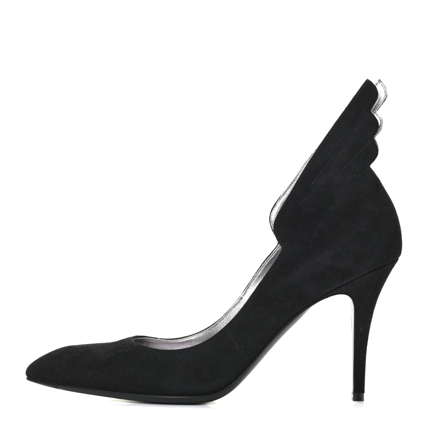 Hermes Suede Goatskin Victoire 90 Pumps 40 Black 1 of 9