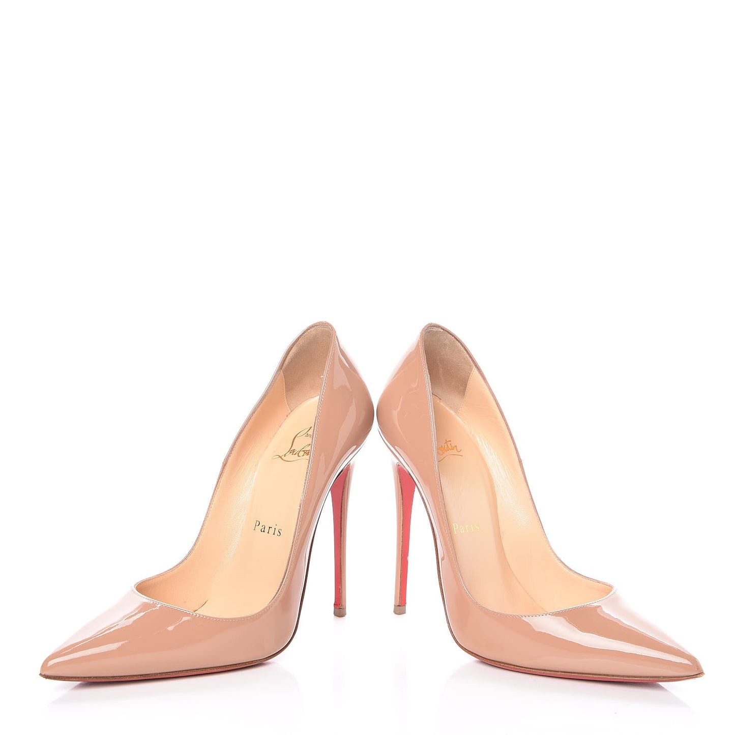 CHRISTIAN LOUBOUTIN Patent So Kate 120 Pumps 35.5 Nude