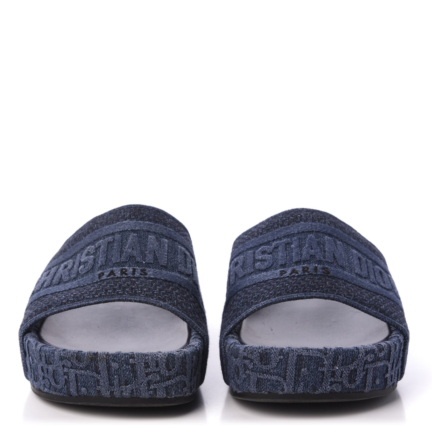 Christian Dior Oblique Denim D-Way Platform Sandal 38 Blue 2 of 9
