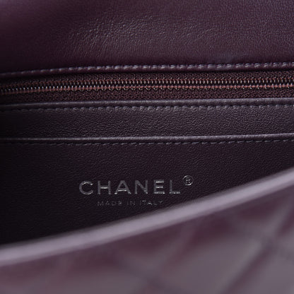 Chanel Lambskin Quilted Mini Rectangular Flap Dark Purple 8 of 11