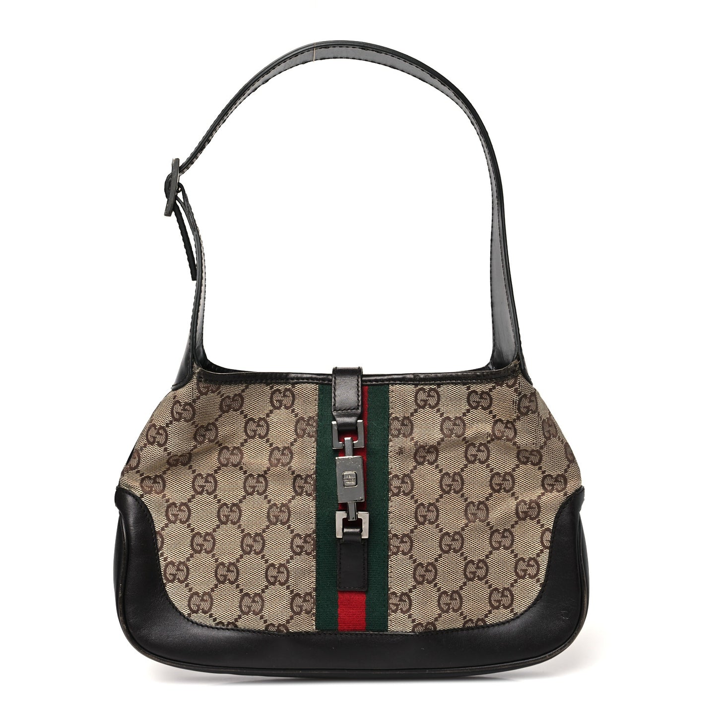 Monogram Web Small Jackie O Hobo Dark Brown