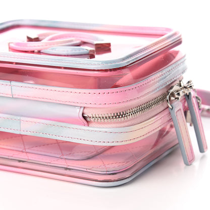 Chanel PVC Patent Calfskin Patent Lambskin Small CC Vanity Case Pink 9 of 11