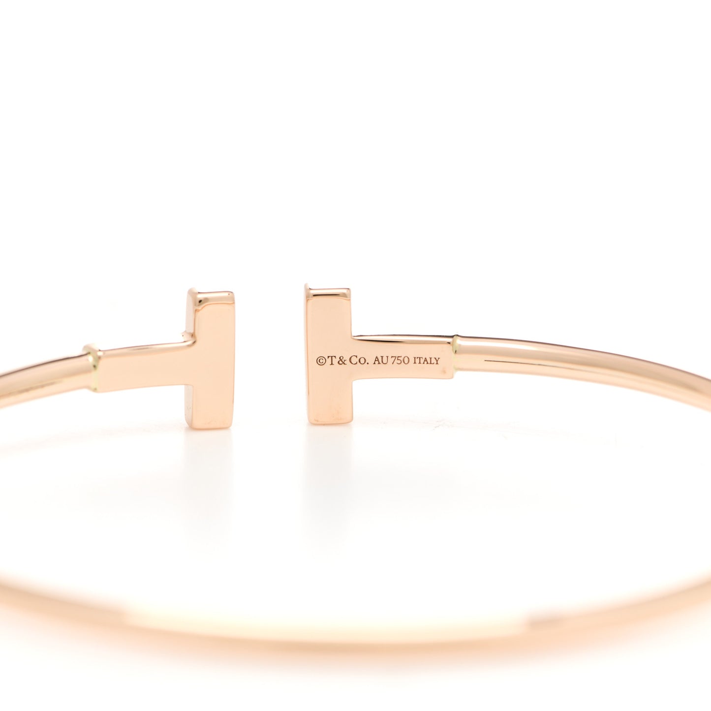 18K Rose Gold T Wire Bracelet