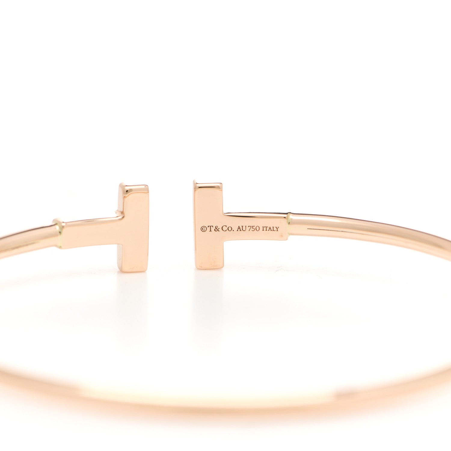 Tiffany 18K Rose Gold T Wire Bracelet 3 of 3