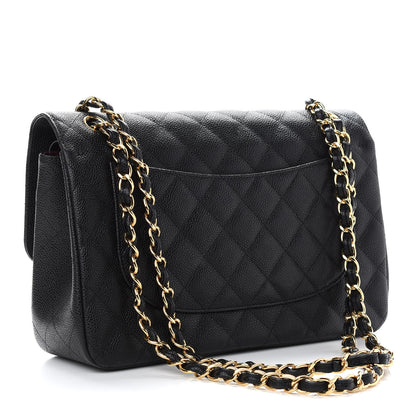 Chanel Caviar Quilted Jumbo Double Flap Black 3 of 9