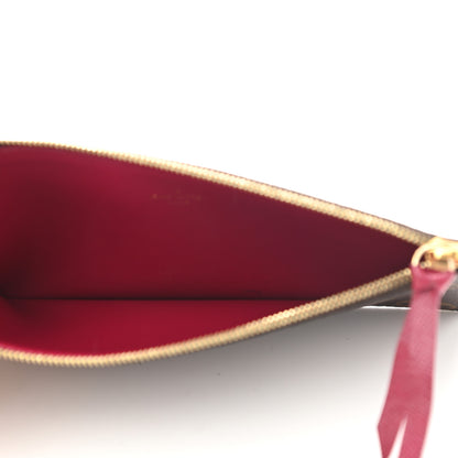 Louis Vuitton Monogram Felicie Chain Wallet Zippered Insert Fuchsia 5 of 6